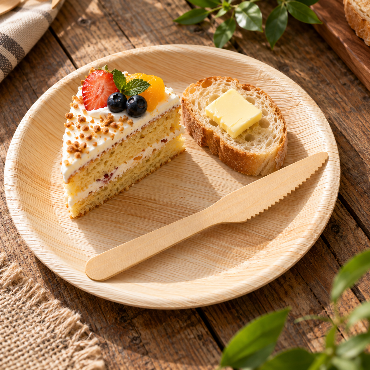 Wooden Knives, 6 Inch (16 cm), Biodegradable & Compostable Disposable Birch Wood Knives (Pack of 100)