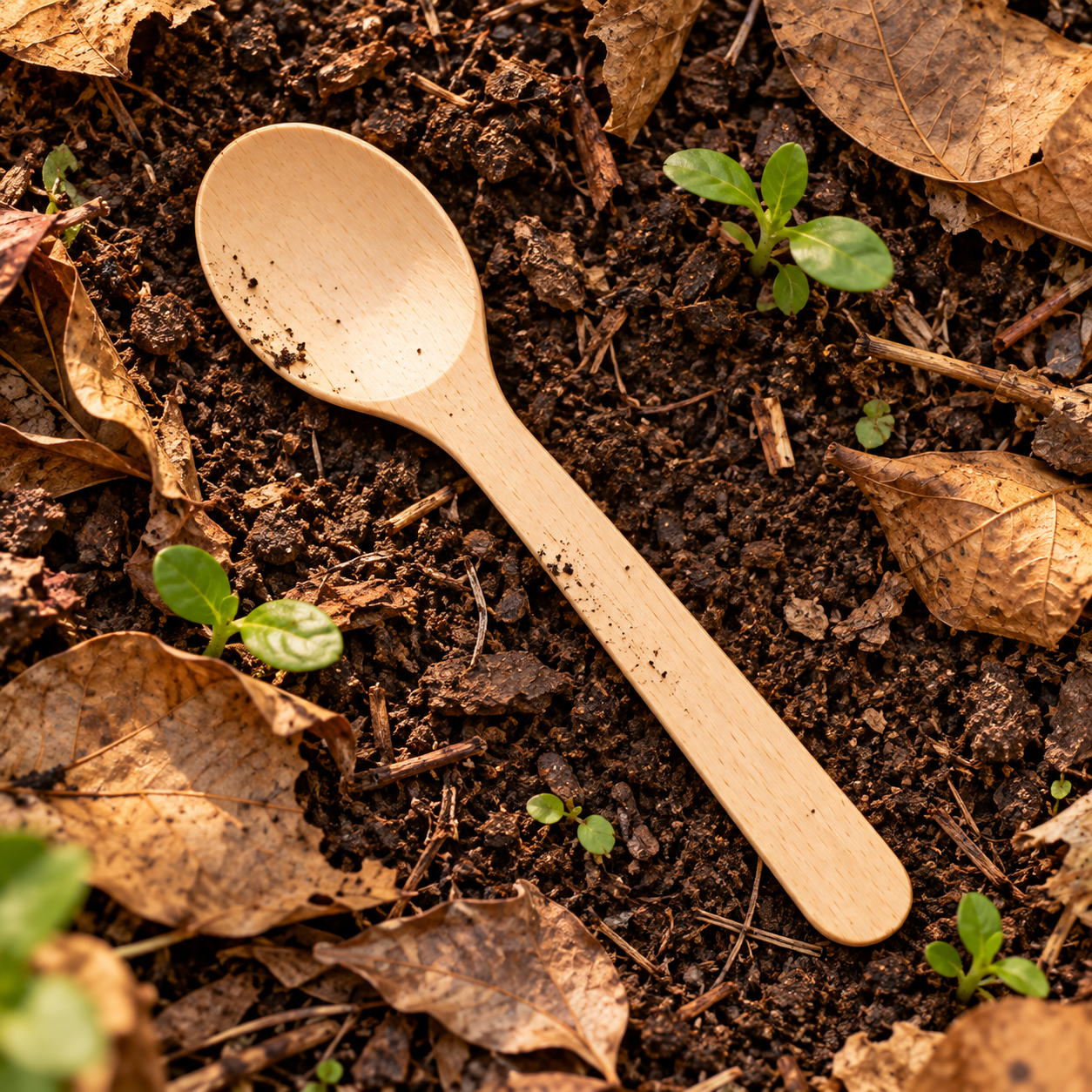 Wooden Spoons, 6 Inch (16 cm), Biodegradable & Compostable Disposable Birch Wood Spoons (Pack of 100)