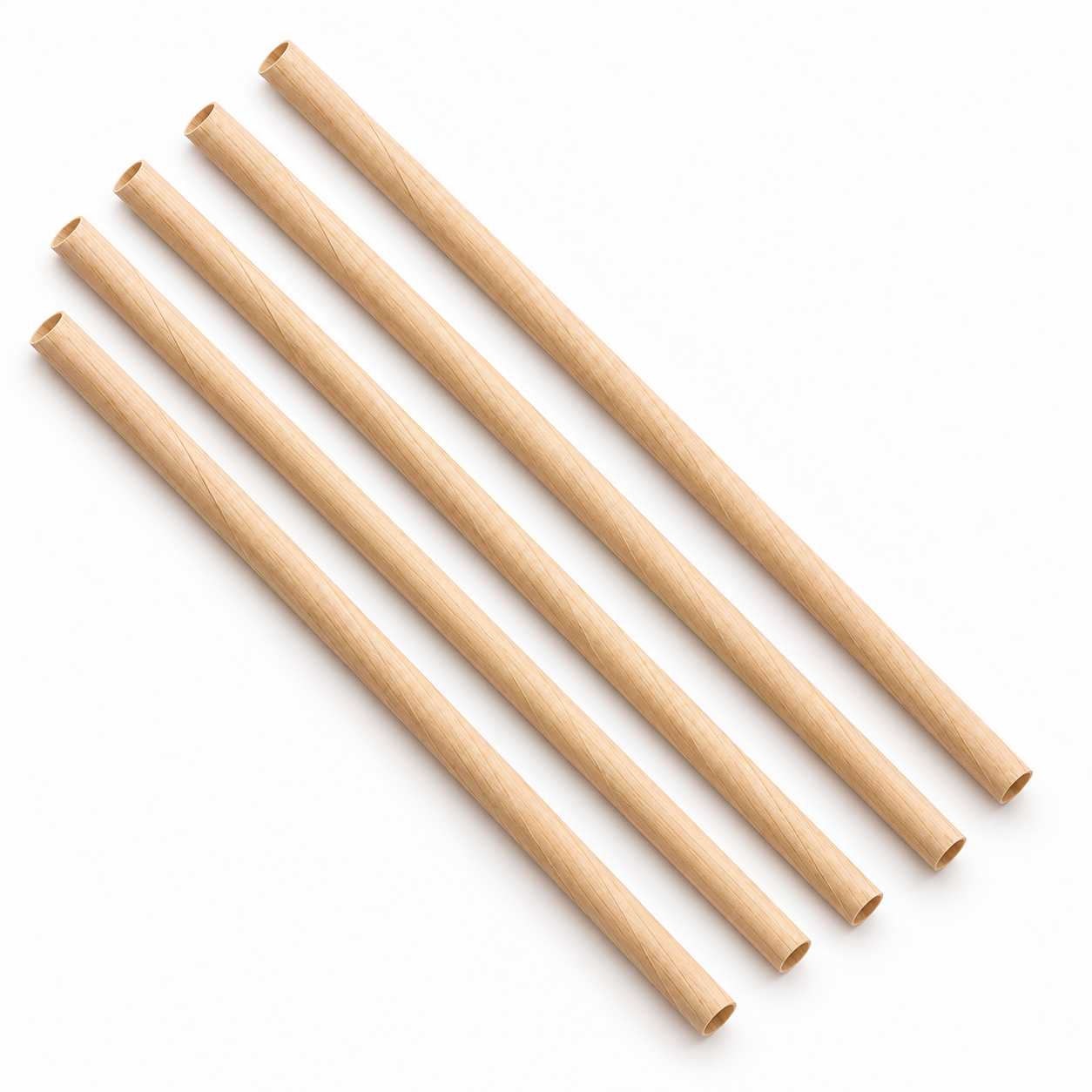 Wooden Straws, 8 mm x 200 mm, Biodegradable & Compostable Natural Wood Drinking Straws (Pack of 100)