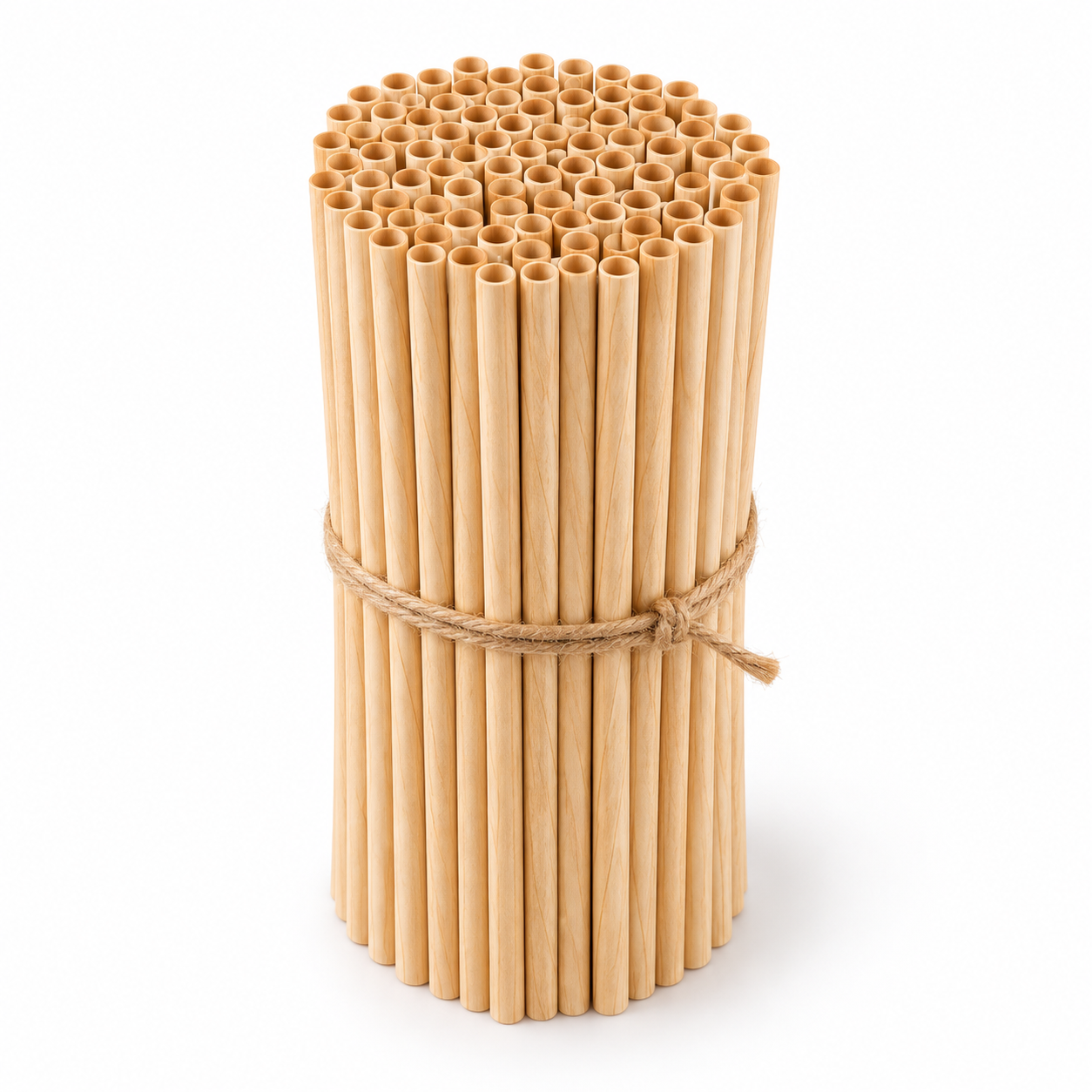 Wooden Straws, 8 mm x 200 mm, Biodegradable & Compostable Natural Wood Drinking Straws (Pack of 100)