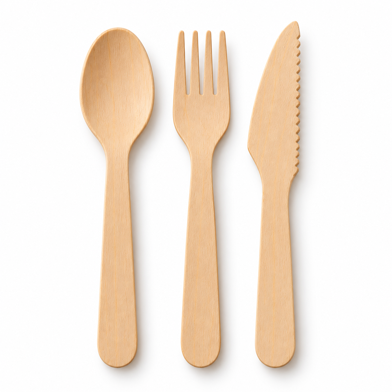 Wooden Knives, 6 Inch (16 cm), Biodegradable & Compostable Disposable Birch Wood Knives (Pack of 100)