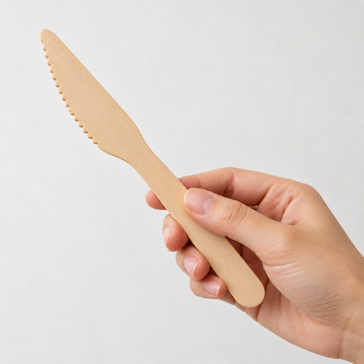 Wooden Knives, 6 Inch (16 cm), Biodegradable & Compostable Disposable Birch Wood Knives (Pack of 100)