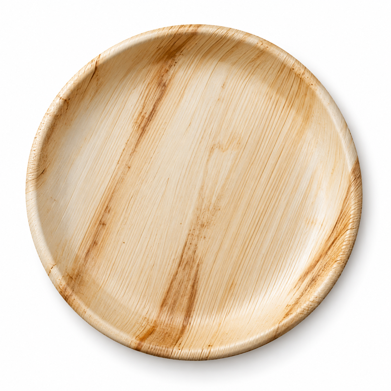Areca Leaf Plates, 12 Inch Round, Biodegradable & Compostable Disposable Plates (Pack of 25)